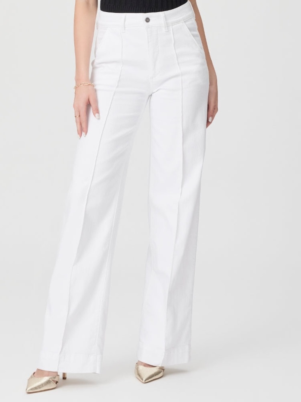 Paige Sasha 32" Wide Leg Jean NWT Pintuck 27” Waist, 32” Length